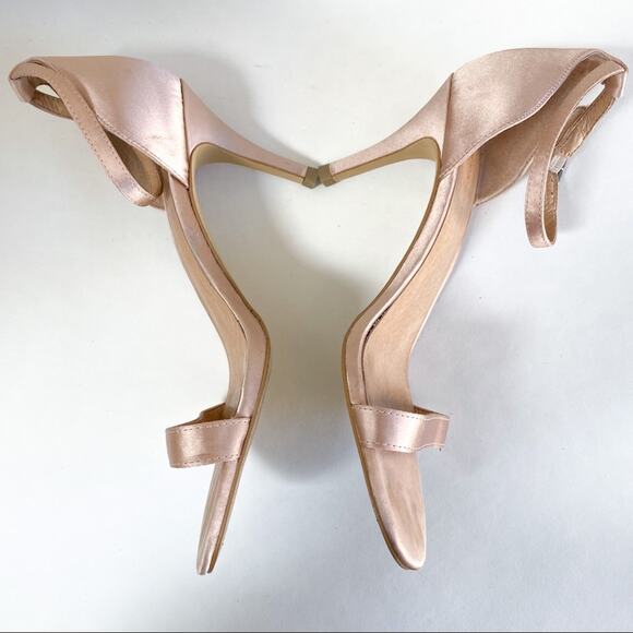 Halogen Pink Rose Audrey Satin Ankle Strap‎ Heels - Picture 3 of 5